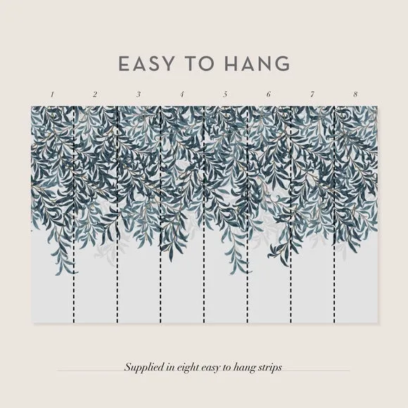 Willow Bough Wall Mural - Blue