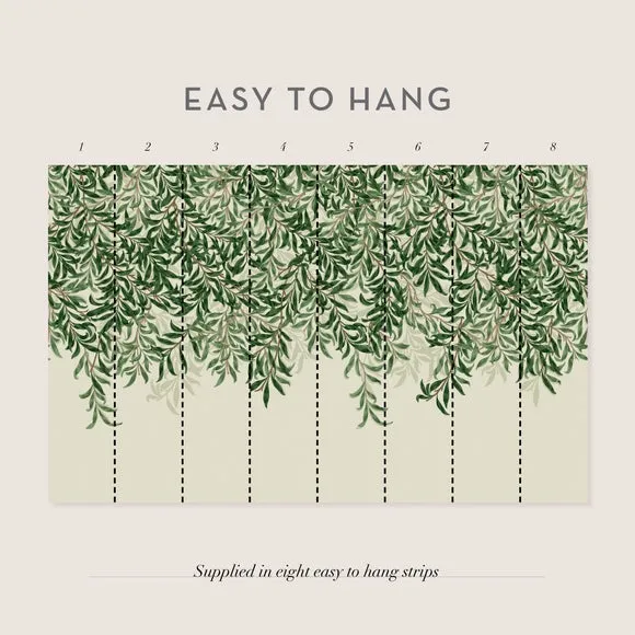 Willow Bough Wall Mural - Green