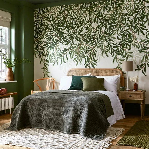 Willow Bough Wall Mural - Green