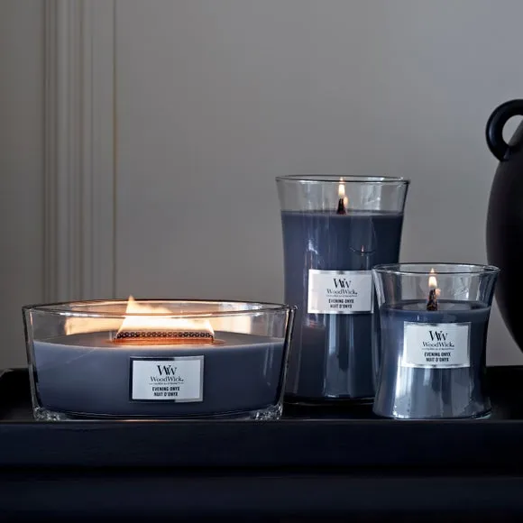 Ellipse Scented Candle with Wood Wick - Navy