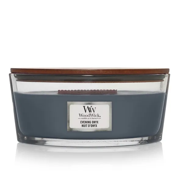 Ellipse Scented Candle with Wood Wick - Navy image