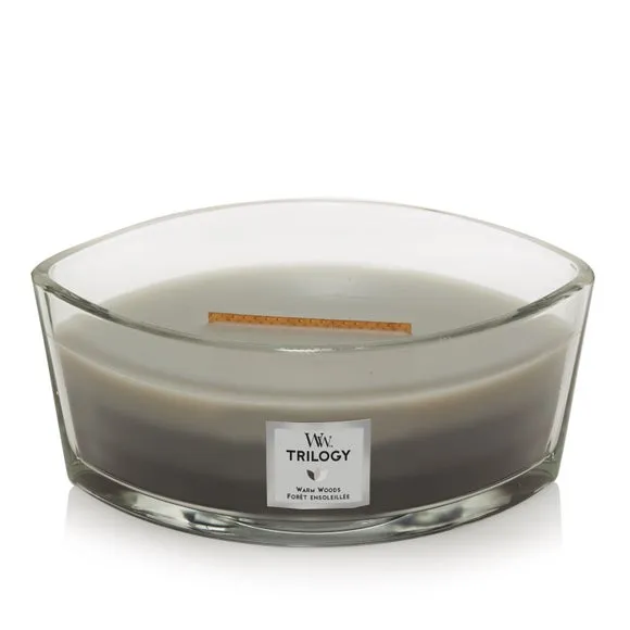 Ellipse Trilogy Candle with Wooden Wick - Grey image
