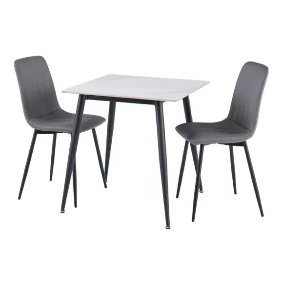 2-Seater Square Dining Table - Off-White, Stone