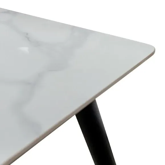 4-Seater Dining Table - Off-White, Sintered Stone