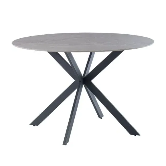 4-Seater Round Dining Table - Grey, Sintered Stone image