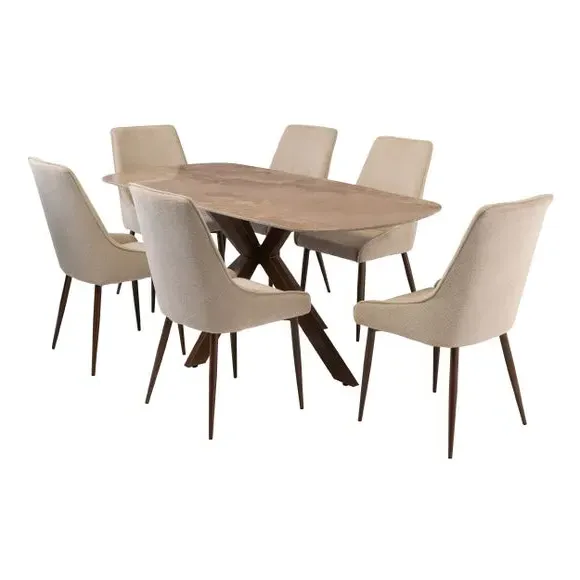 6-Seater Dining Table - Green, Sintered Stone