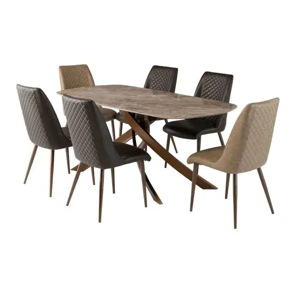 6-Seater Dining Table - Marble, Sintered Stone