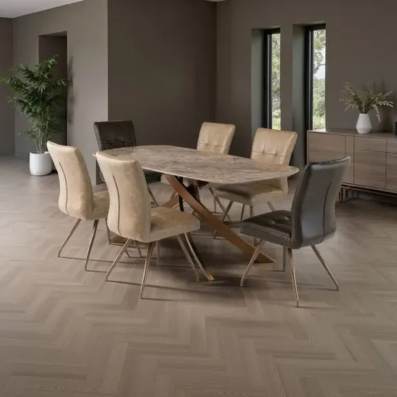 6-Seater Dining Table - Marble, Sintered Stone