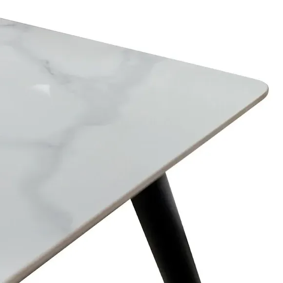 6-Seater Dining Table - Off-White, Sintered Stone