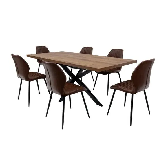 Extendable Dining Table - Dark Oak, Melamine