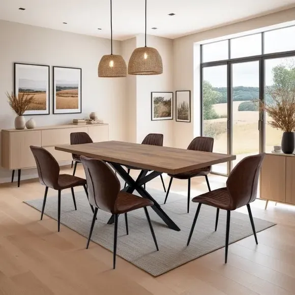 Extendable Dining Table - Dark Oak, Melamine image