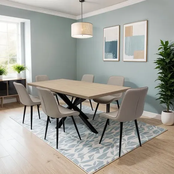 Extendable Dining Table - Light Oak, Melamine image
