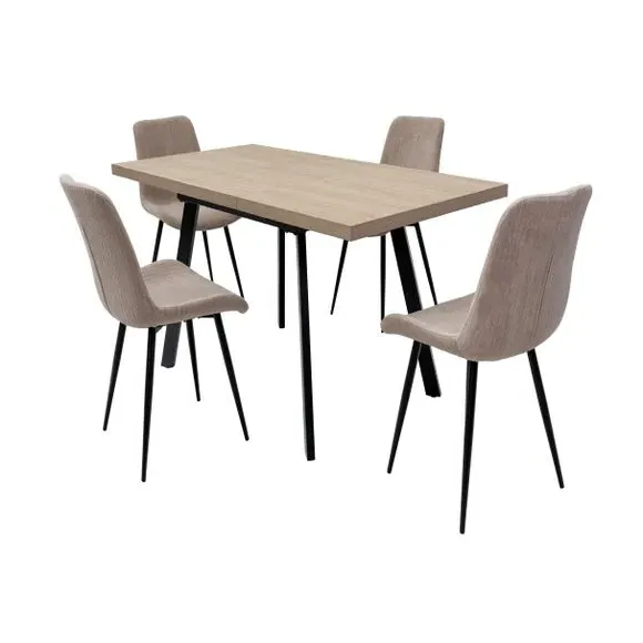 Extendable Dining Table - Light Oak, Melamine