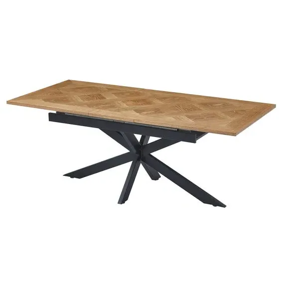 Extendable Dining Table - Medium Oak, Veneer