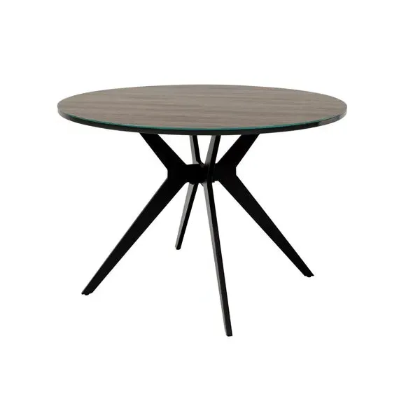 Round 4-Seater Dining Table - Grey, Melamine