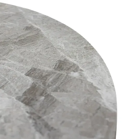 Round 4-Seater Dining Table - Grey, Sintered Stone