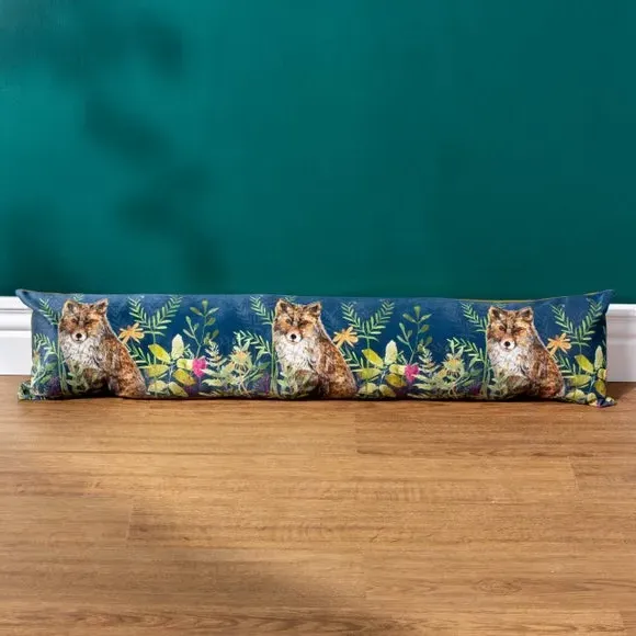 Draught Excluder with Fox Print - Multicolor, Velvet