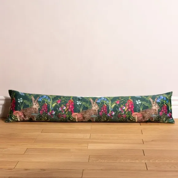 Draught Excluder with Hare Print - Multicolor, Velvet image