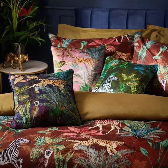 Duvet Cover & Pillowcase Set - Rust, Velvet