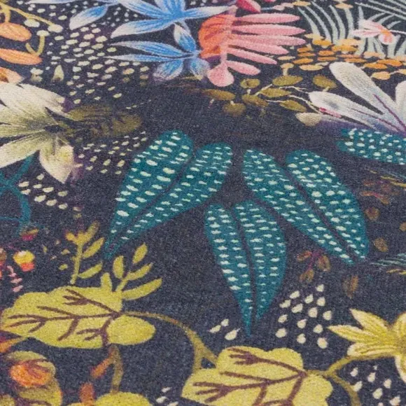 Indoor Rug with Tassels - Blue, Cotton