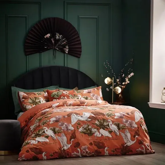 Duvet Cover & Pillowcase Set - Coral, Cotton