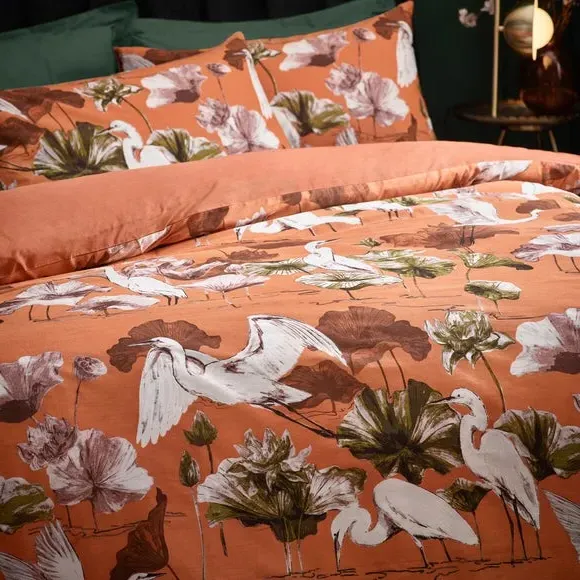 Duvet Cover & Pillowcase Set - Coral, Cotton