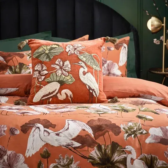 Duvet Cover & Pillowcase Set - Coral, Cotton