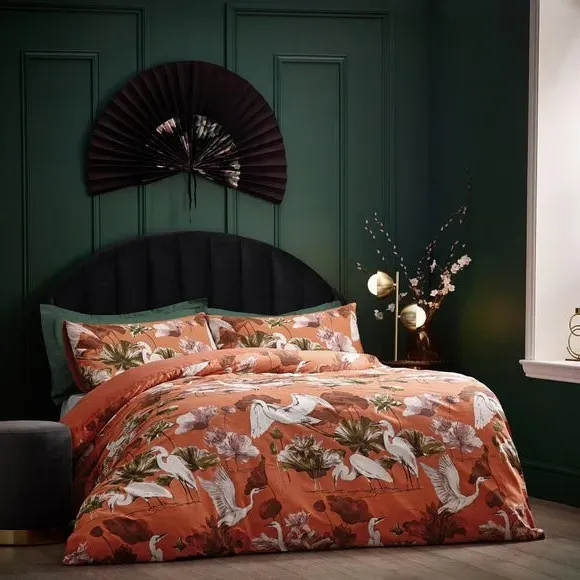 Duvet Cover & Pillowcase Set - Coral, Cotton