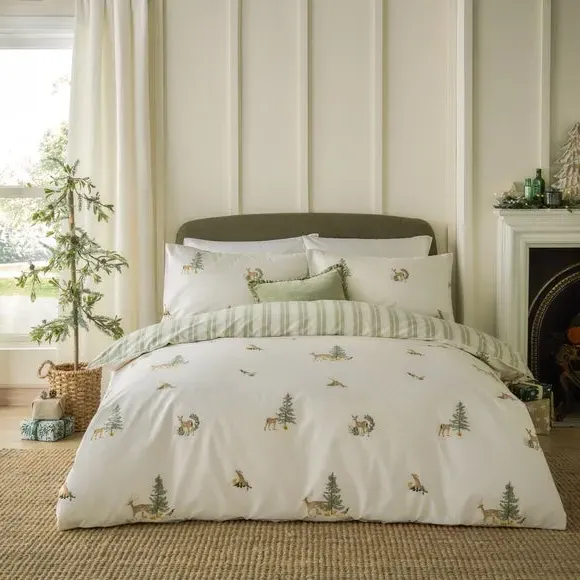 Duvet Cover Set with Pillowcase - Green, Cotton image