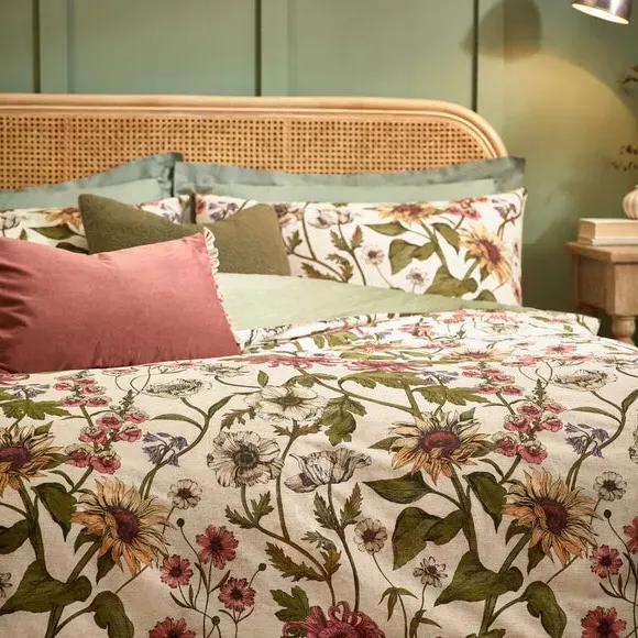 Duvet Cover Set with Pillowcase - Natural, Cotton
