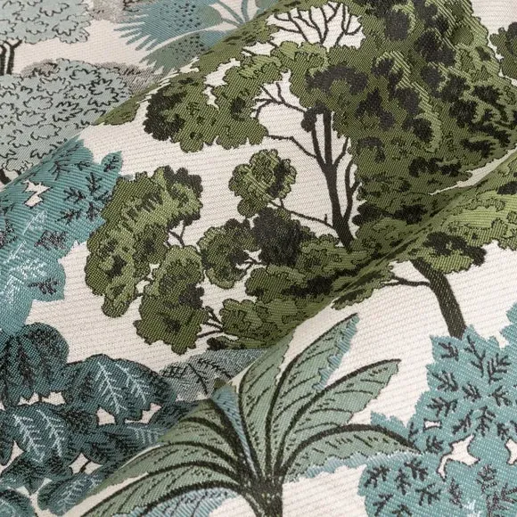 Eyelet Curtains with Room Darkening - Green