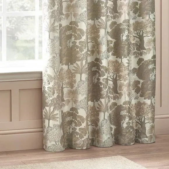 Eyelet Curtains with Room Darkening - Natural
