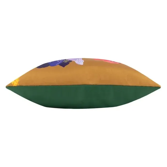 Outdoor Cushion with Floral Print - Yellow