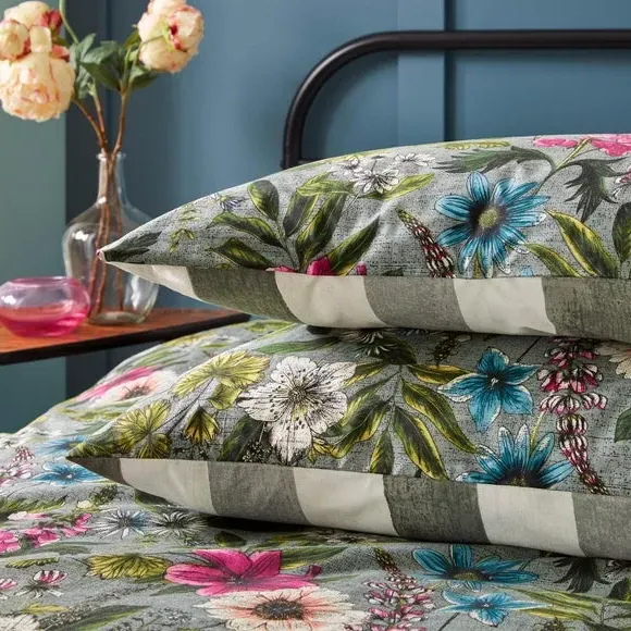 Reversible Duvet Cover Set - Multicolor, Cotton