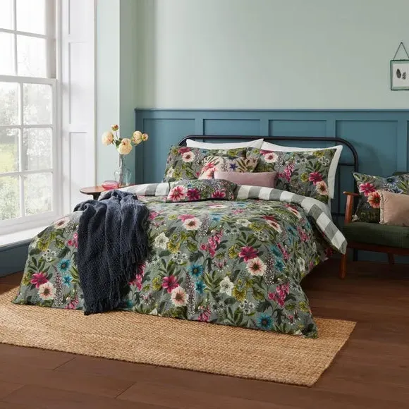 Reversible Duvet Cover Set - Multicolor, Cotton image