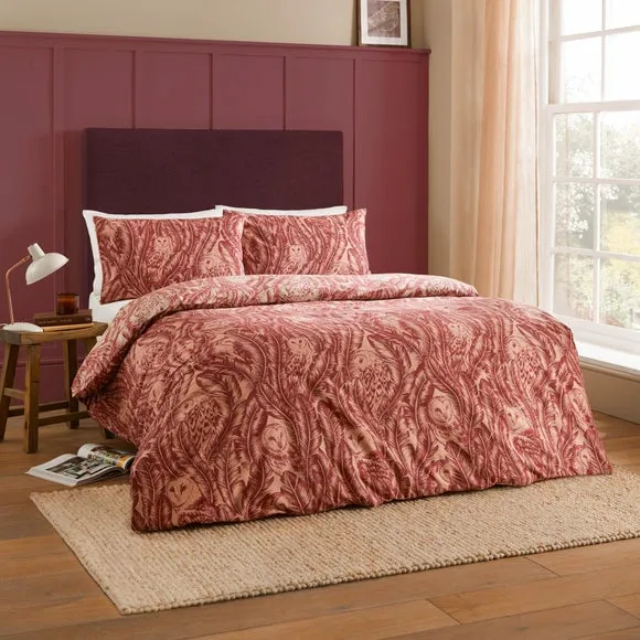 Reversible Duvet Cover Set with Pillowcase - Red