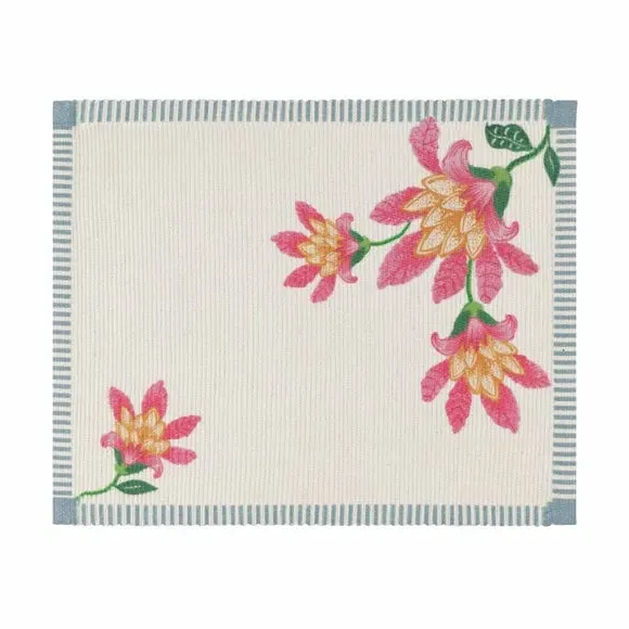 Set of 4 Placemats Floral Design - Multicolor