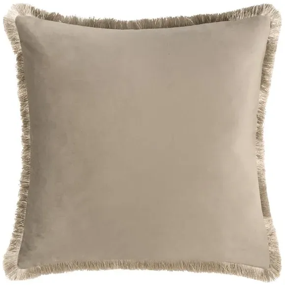 Tropical Cushion with Fringe - Natural, Jacquard