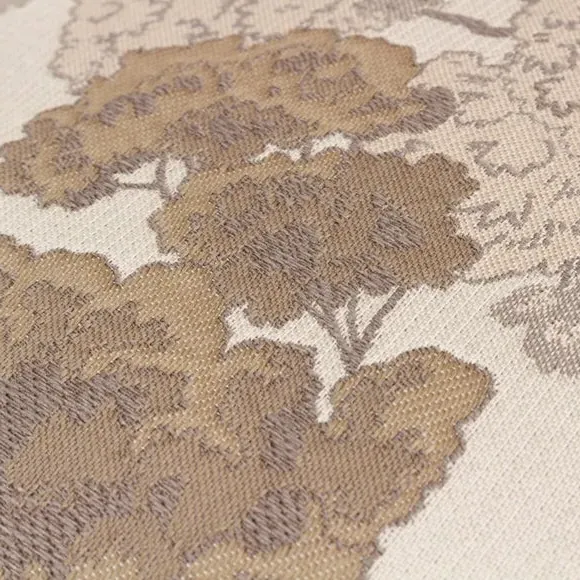 Tropical Cushion with Fringe - Natural, Jacquard