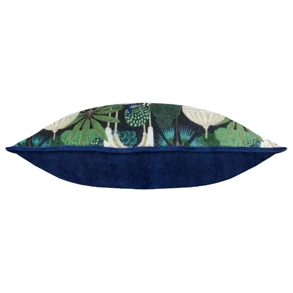 Rectangular Cushion with Piped Edge - Midnight, Velvet