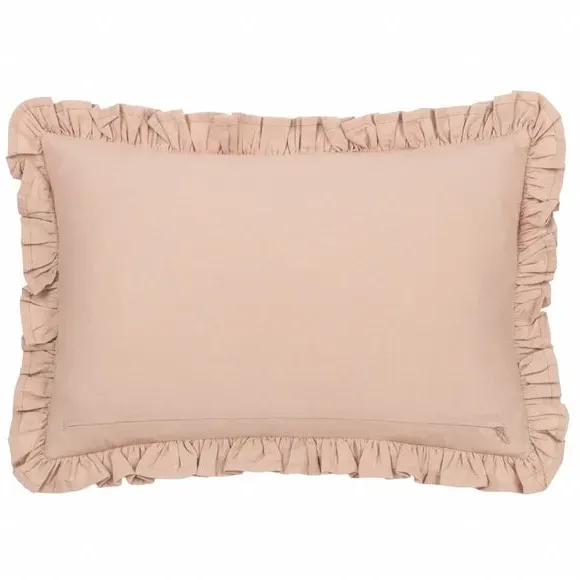 Rectangular Cushion with Ruffle Trim - Petal, Cotton