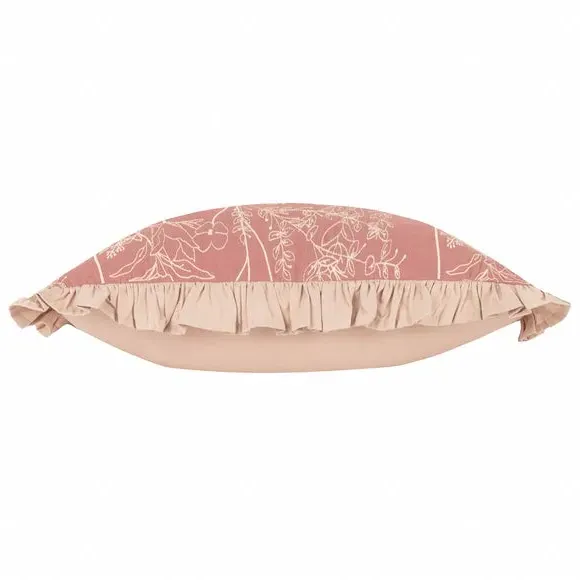 Rectangular Cushion with Ruffle Trim - Petal, Cotton