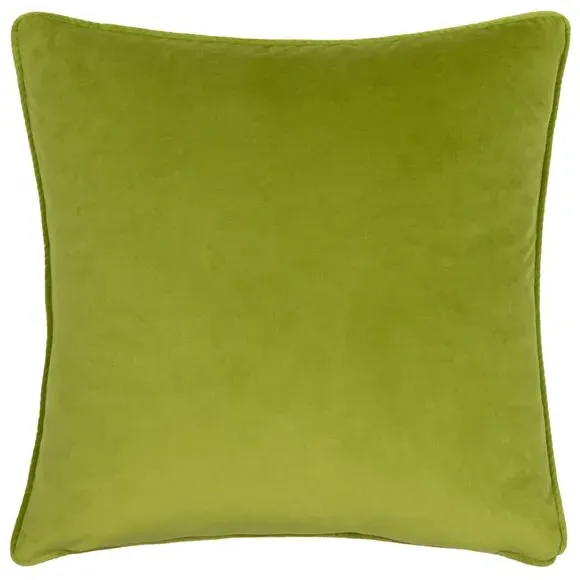 Square Cushion with Floral Print - Teal, Velvet