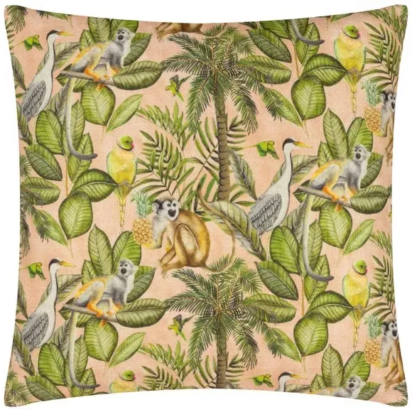 Square Cushion with Jungle Print - Multicolor image