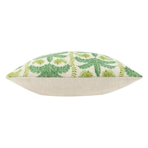 Square Cushion with Palm Print - Multicolor