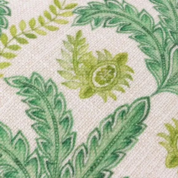 Square Cushion with Palm Print - Multicolor