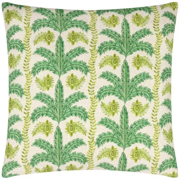 Square Cushion with Palm Print - Multicolor image