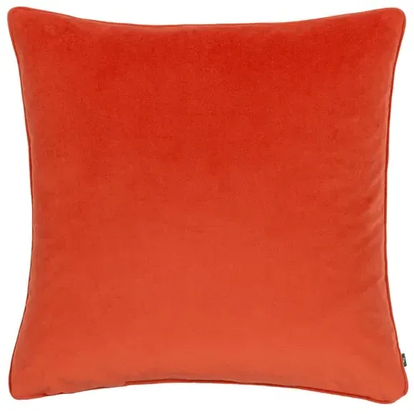 Square Cushion with Piped Edge - Green, Velvet
