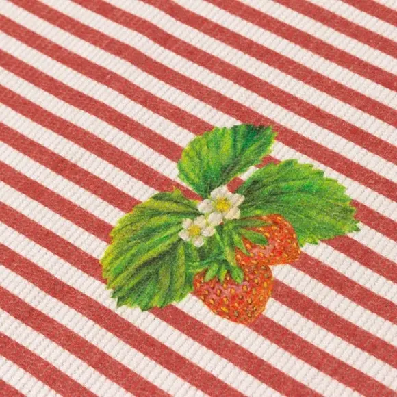 Striped Table Runner - Red, Polyester