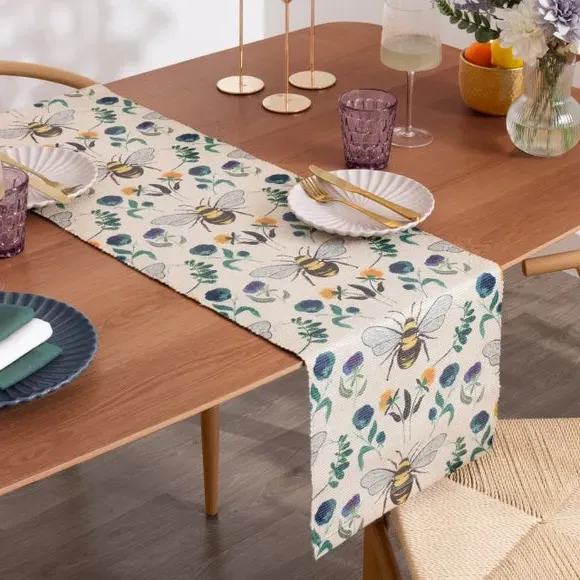 Table Runner Bee Floral - Multicolor, Polyester image
